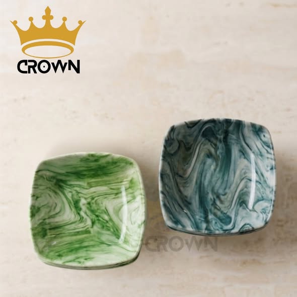 Marble Square Bowl (13 cm)
