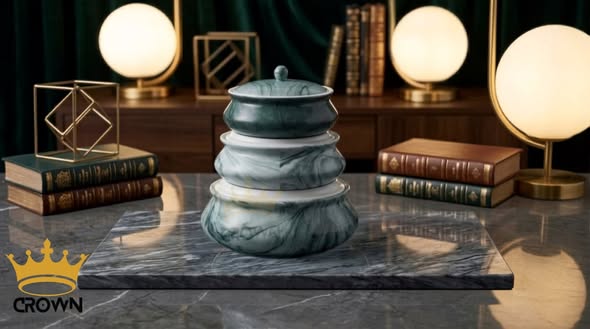 Emerald Marble 3-Piece Serving Set