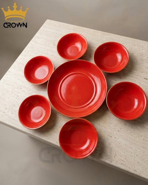 Crimson Royale 7-Piece Firni & Dessert Set